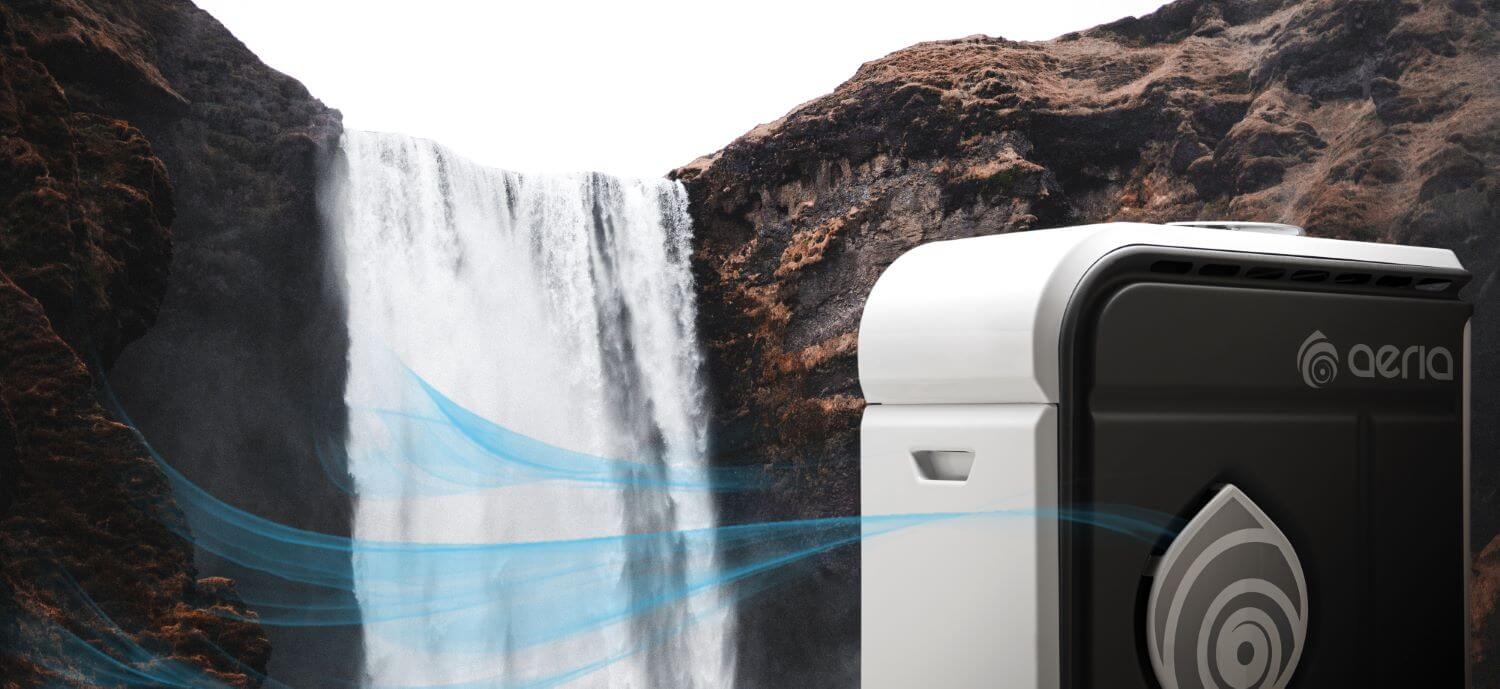 AERIA использует инновационную систему ламинарного потока: водопад, омывающий воздух
